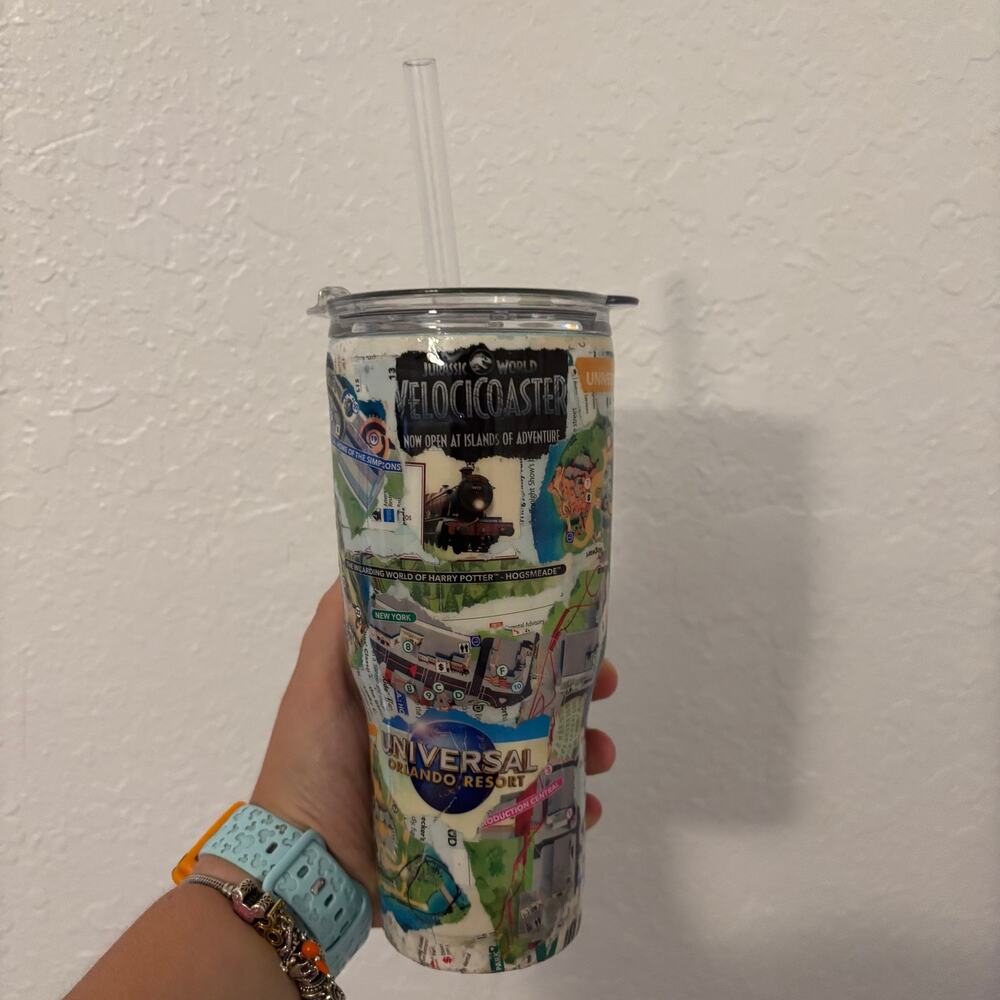 Custom Made Universal Orlando Map Tumbler Universal Studios Islands of Adventure